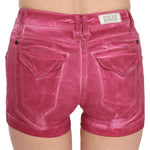 PLEIN SUD Pink Mid Waist Cotton Mini Denim Shorts PAN70241-36