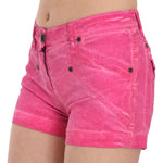 PLEIN SUD Pink Mid Waist Cotton Denim Mini Shorts PAN70247-38