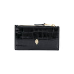 Alexander McQueen Skull zipped leather card case 6320371JMFG1050