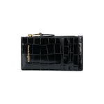 Alexander McQueen Skull zipped leather card case 6320371JMFG1050