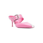 Alexander McQueen 75mm Metallic toe-cap Detail Mules 709993WHSWD5482