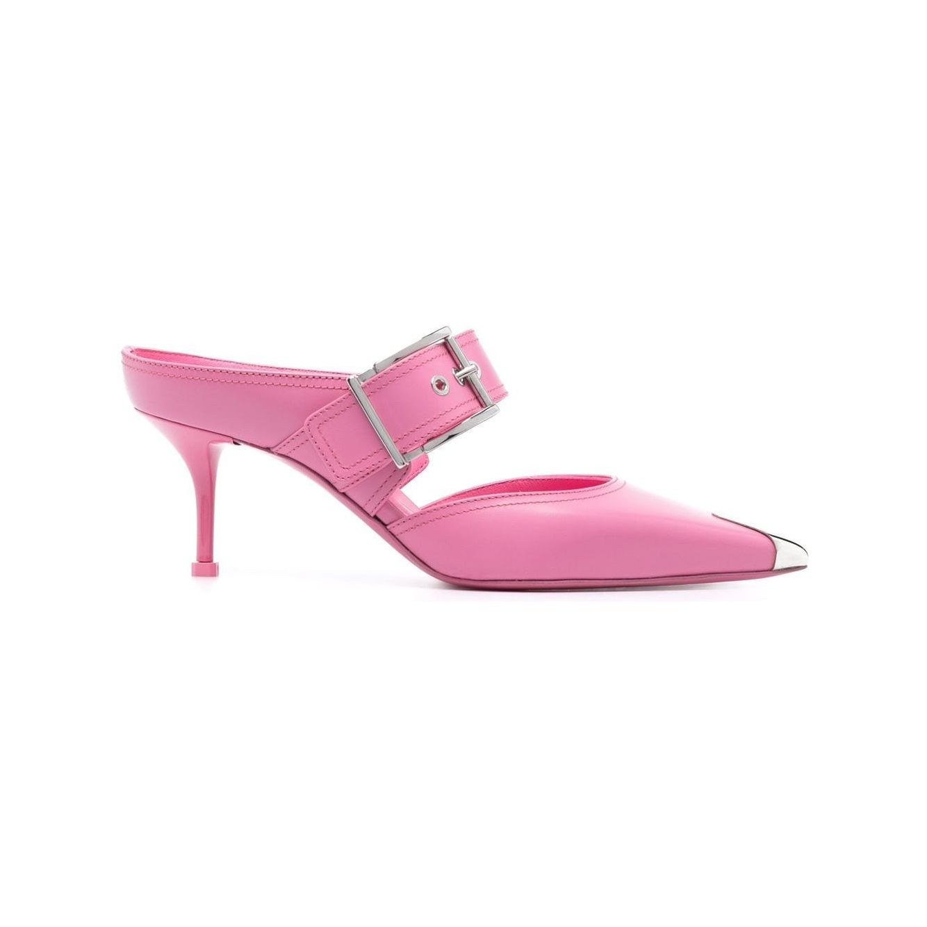 Alexander McQueen 75mm Metallic toe-cap Detail Mules 709993WHSWD5482