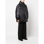 Saint Laurent Cassandre logo-embossed hooded raincoat 758264Y5F651000