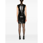 Saint Laurent Sleeveless Leather Minidress 762907YC2TF1000