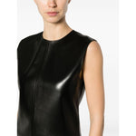 Saint Laurent Sleeveless Leather Minidress 762907YC2TF1000