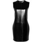 Saint Laurent Sleeveless Leather Minidress 762907YC2TF1000