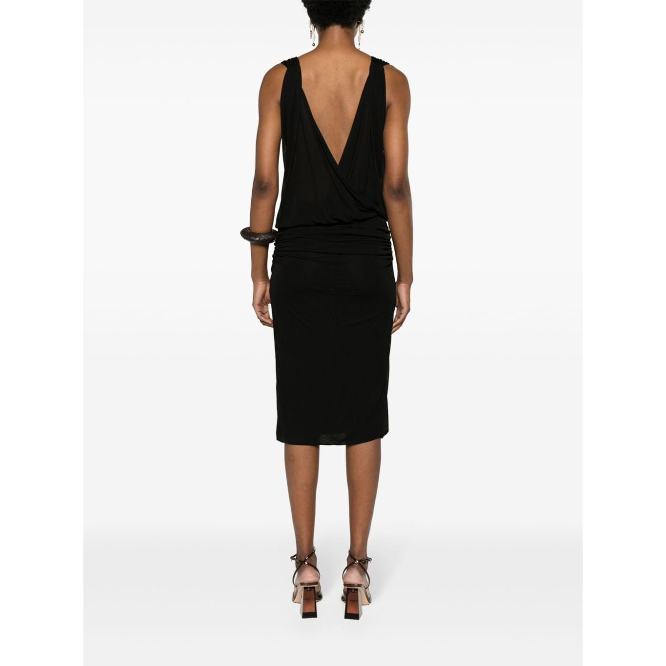 Saint Laurent V-necked mini dress