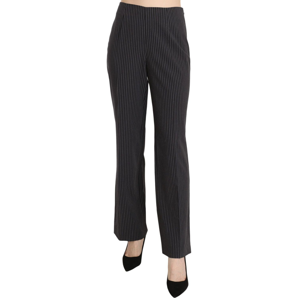 BENCIVENGA Black Striped Cotton Sretch Dress Trousers Pants PAN70094-42