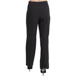 BENCIVENGA Black Striped Cotton Sretch Dress Trousers Pants PAN70094-42