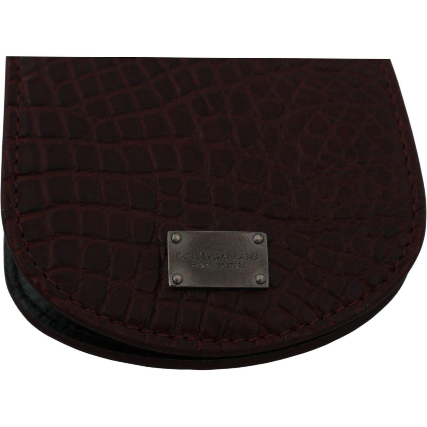 Dolce & Gabbana Brown Exotic Skin Pocket Condom Case Holder VAS9360