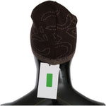 Costume National Beanie Brown Wool Blend Branded Hat HAT20130