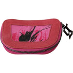 PINKO Pink Suede Printed Coin Holder Women Fabric Zippered Purse VAS9138