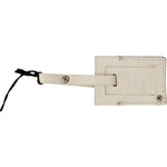 GF Ferre Beige Luggage Tag Branded Leather Patterned Keychain SMY7052