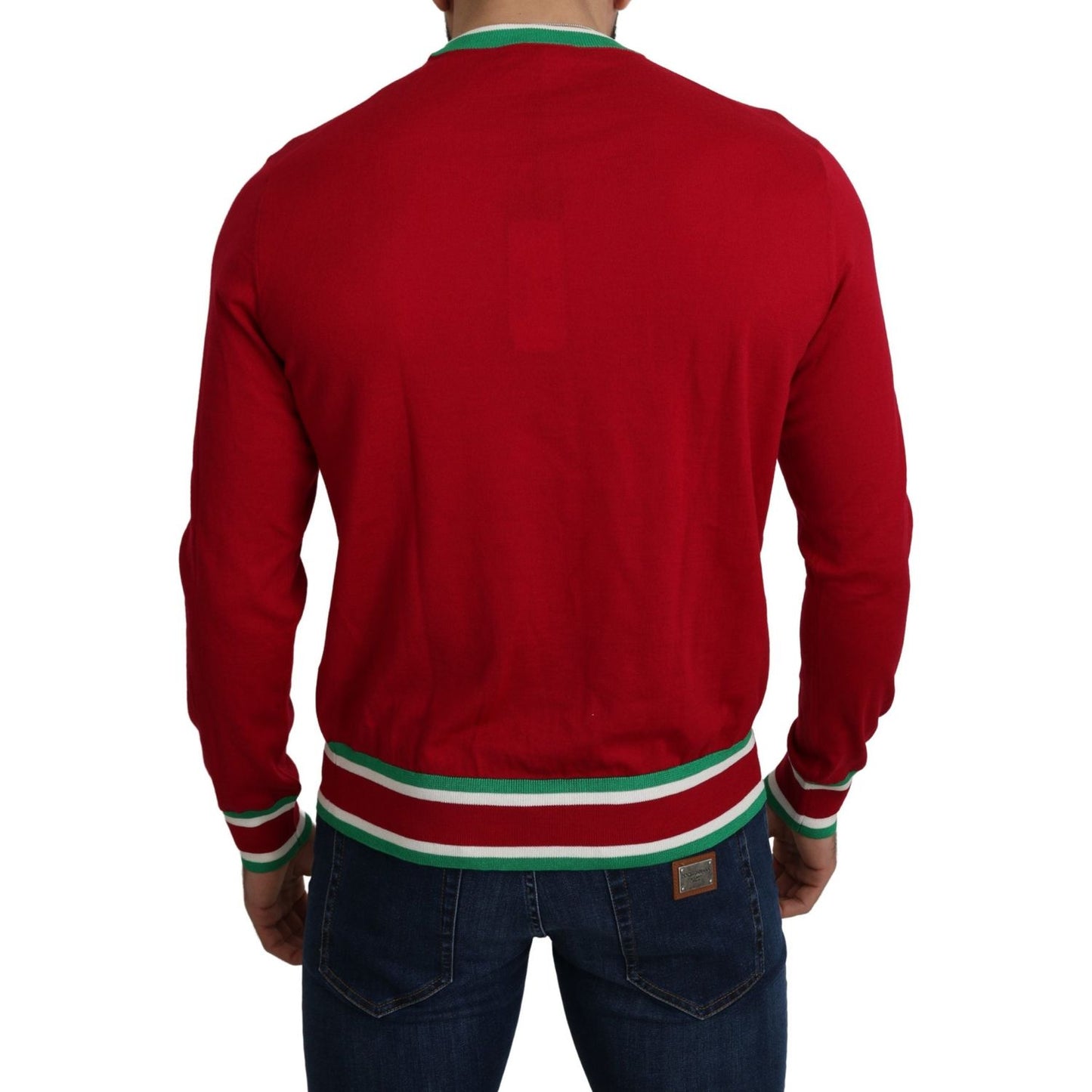 Dolce & Gabbana Red Wool Silk Pig of the Year Sweater TSH5219-46