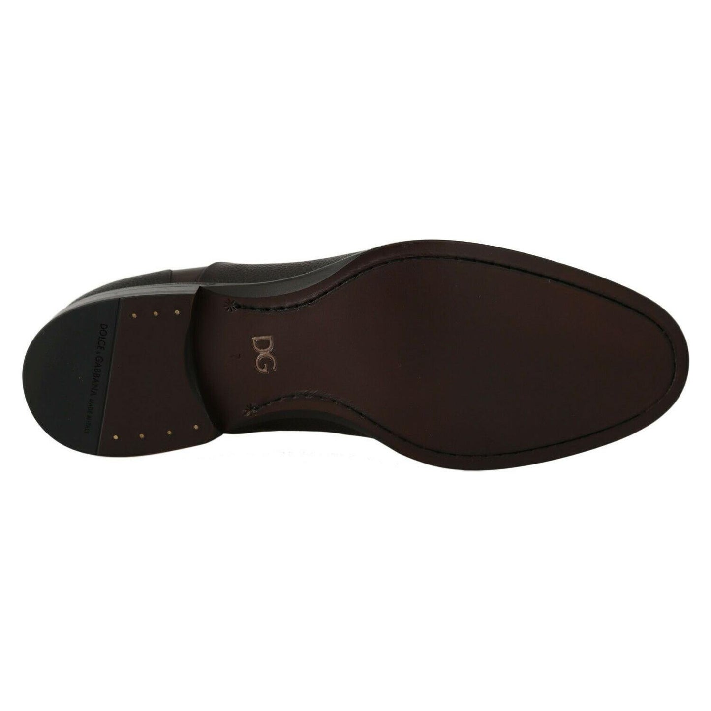 Dolce & Gabbana Brown Leather Laceups Dress Mens Shoes MV2279-40