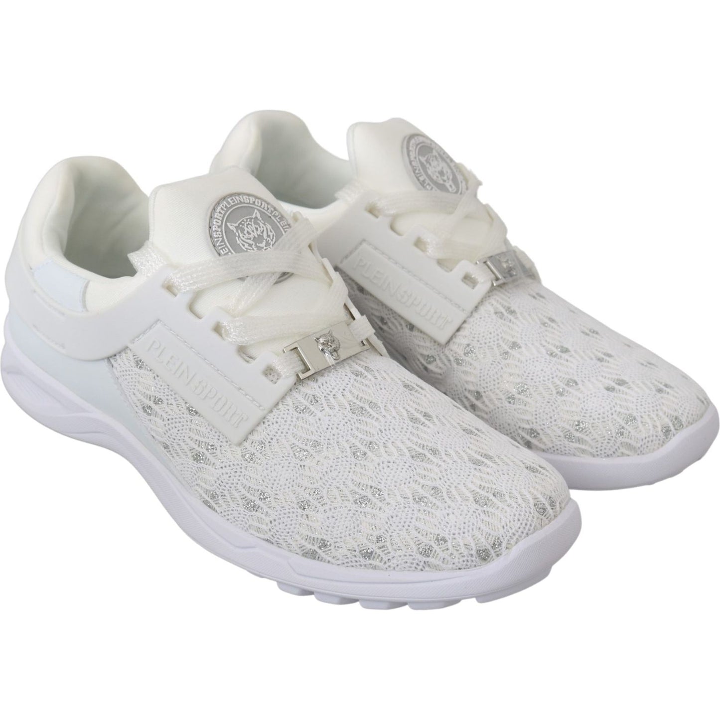 Philipp Plein White Polyester Casual Sneakers Shoes WOMAN SNEAKERS