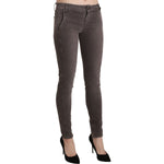 Ermanno Scervino Brown Low Waist Skinny Slim Trouser Cotton Jeans PAN71150-26