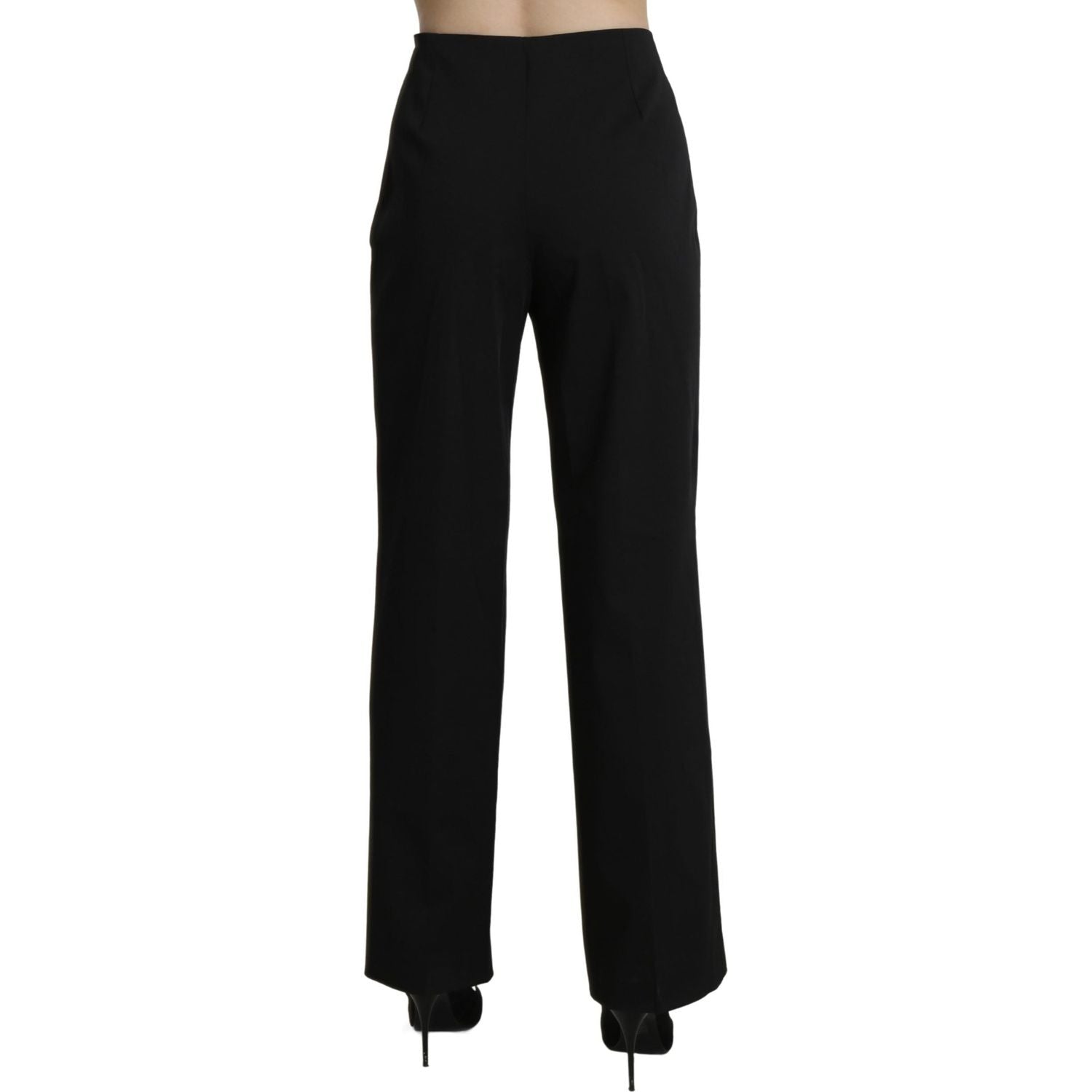 BENCIVENGA Black High Waist Straight Dress Trouser Pants