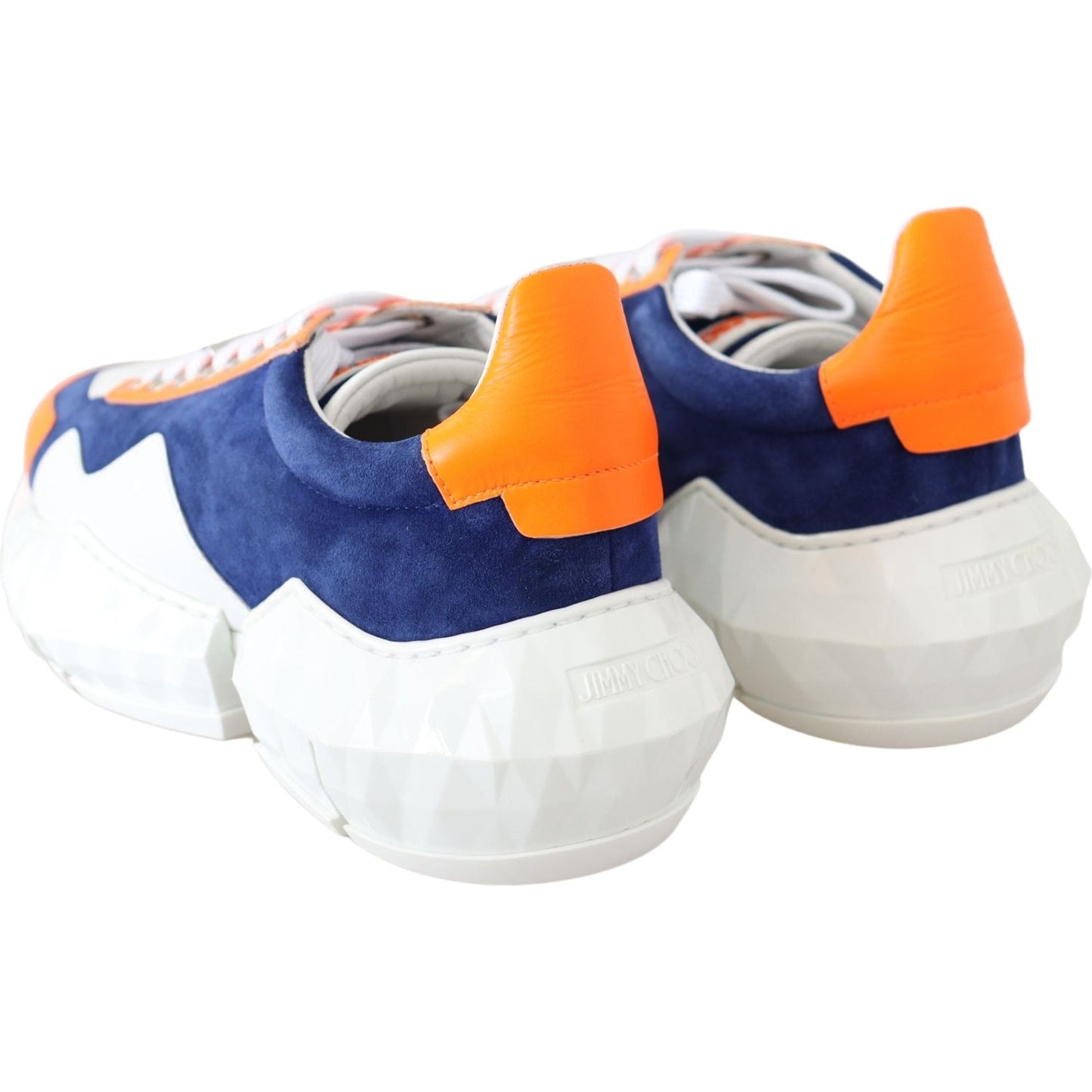 Jimmy Choo Diamond Blue Orange Leather Sneaker
