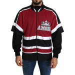 Dolce & Gabbana Red Black AMORE Sport Full Zipper Sweater JKT2696-48