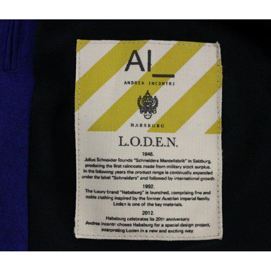 Andrea Incontri Habsburg Blue Green Wool Jacket Coat GSS10176-2