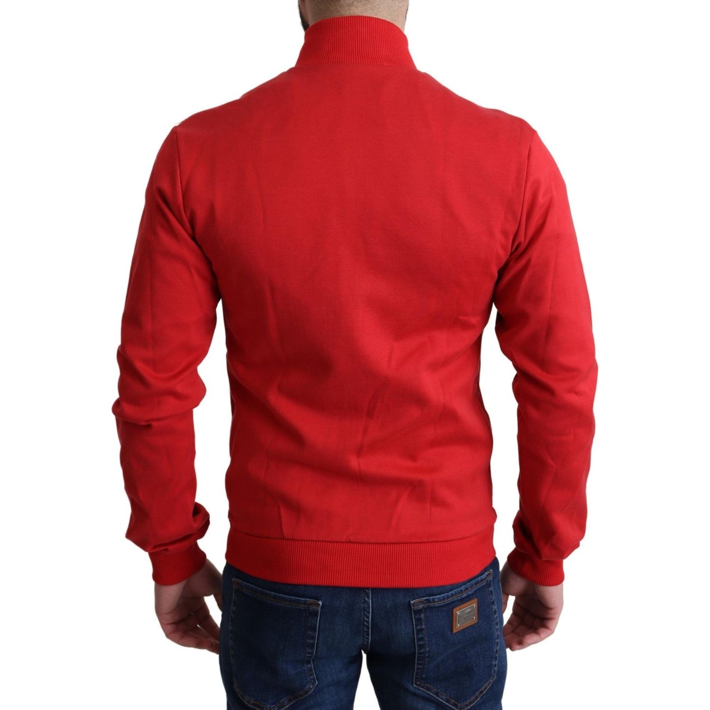 Dolce & Gabbana Red DG Motor Club Zippered Cardigan Sweater TSH6061-44
