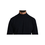 MILA SCHÖN Dark Blue Crewneck Pullover 100% Wool Sweater MIL10002-it50