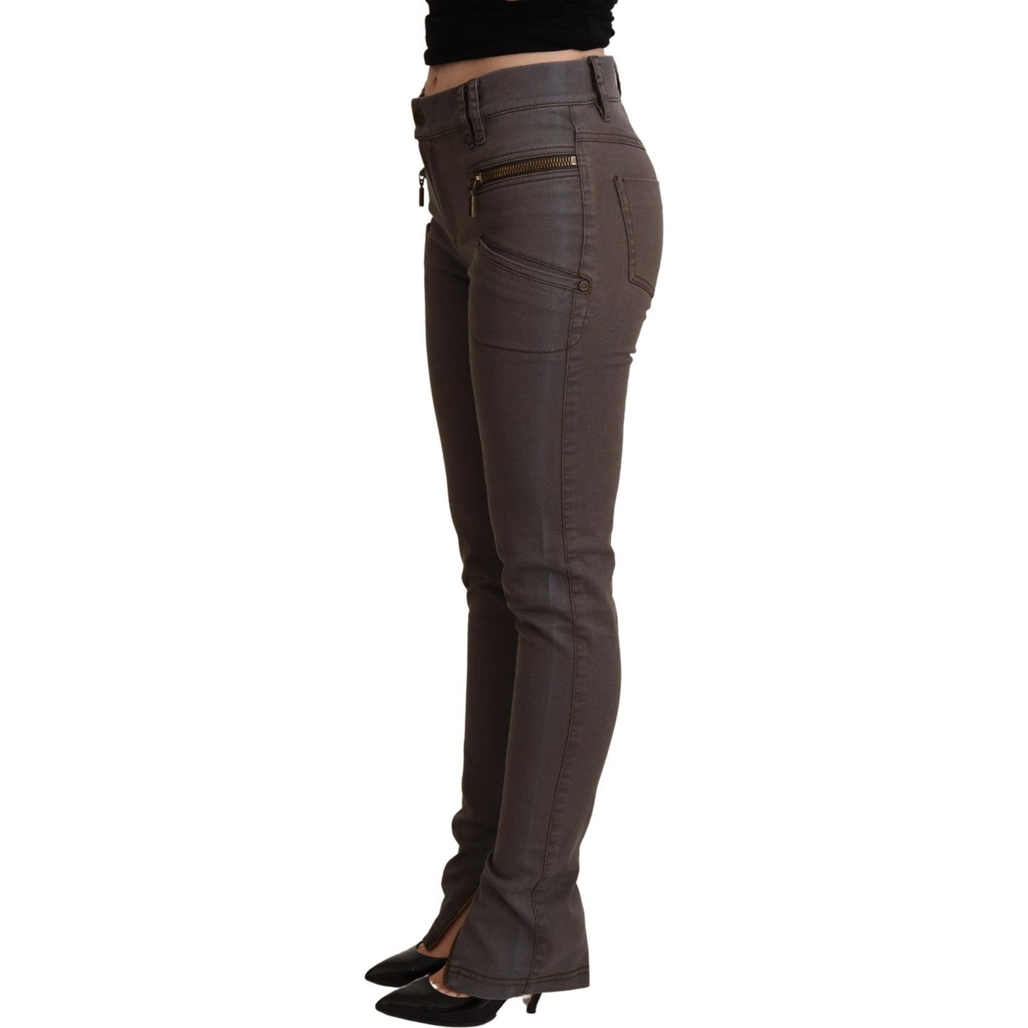 PLEIN SUD Brown Cotton Stretch Skinny Denim Jeans PAN71624 -38