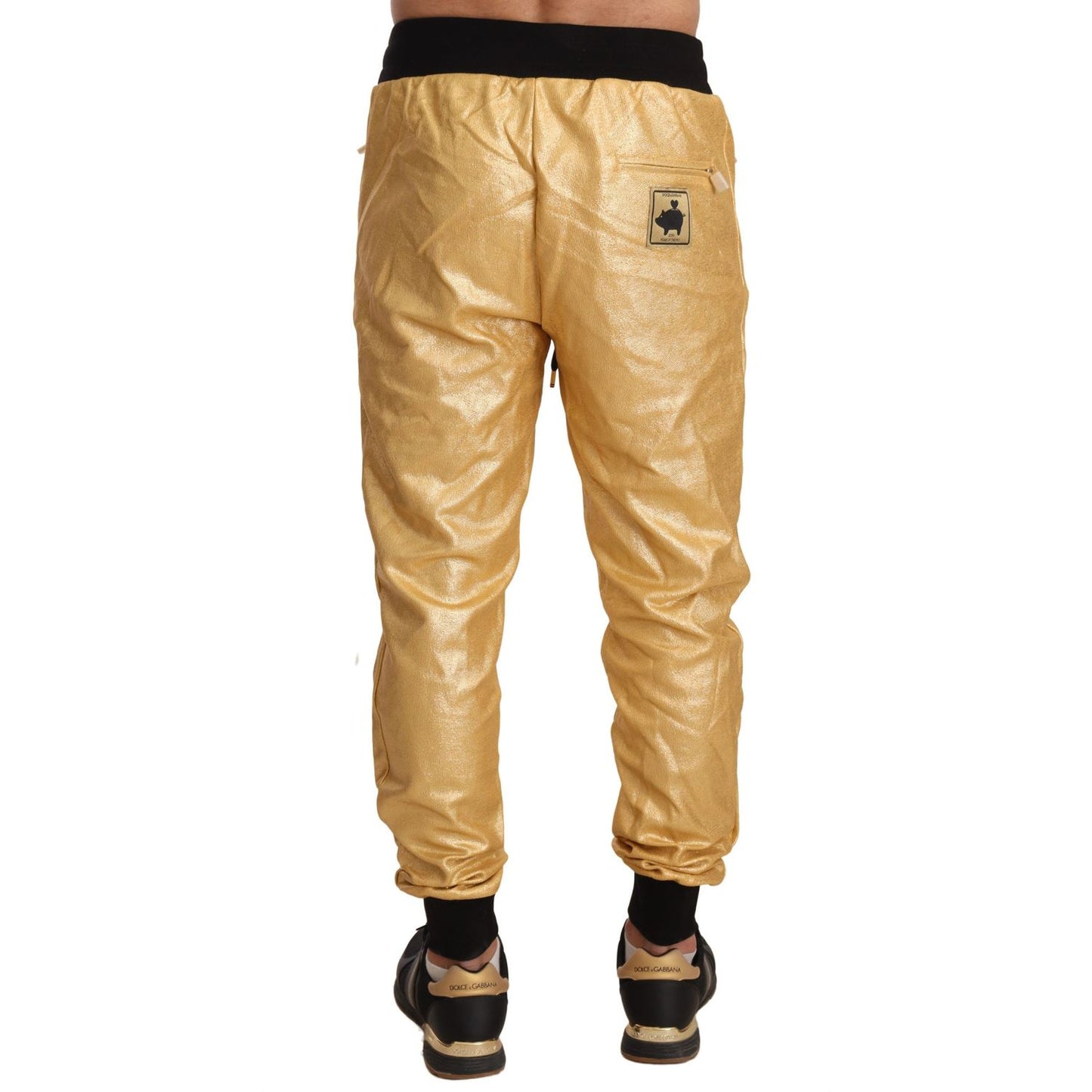 Dolce & Gabbana Gold Pig Of The Year Cotton Trousers Pants PAN72000 -48