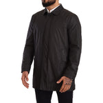 Dolce & Gabbana Black Polyester Mens Trench Coat Jacket JKT2924-44