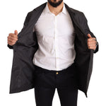Dolce & Gabbana Black Polyester Mens Trench Coat Jacket JKT2924-44
