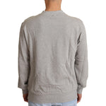 Dolce & Gabbana Gray Cotton Crewneck Pullover Sweater TSH6358-50