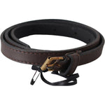 MILA SCHÖN Brown Genuine Leather Skinny Fashion Dark BEL61061- 75