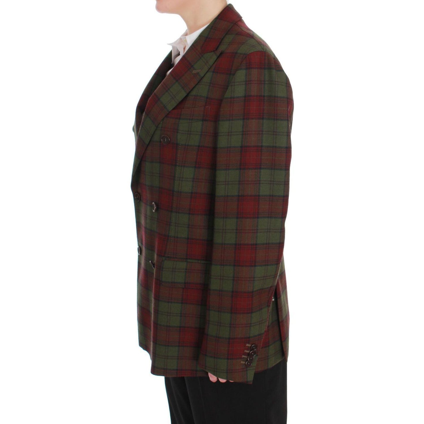 BENCIVENGA Green Wool Double Breasted Bordeaux SIG60232- 54