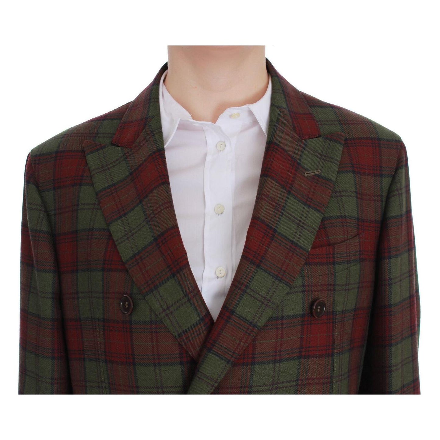 BENCIVENGA Green Wool Double Breasted Bordeaux SIG60232- 54