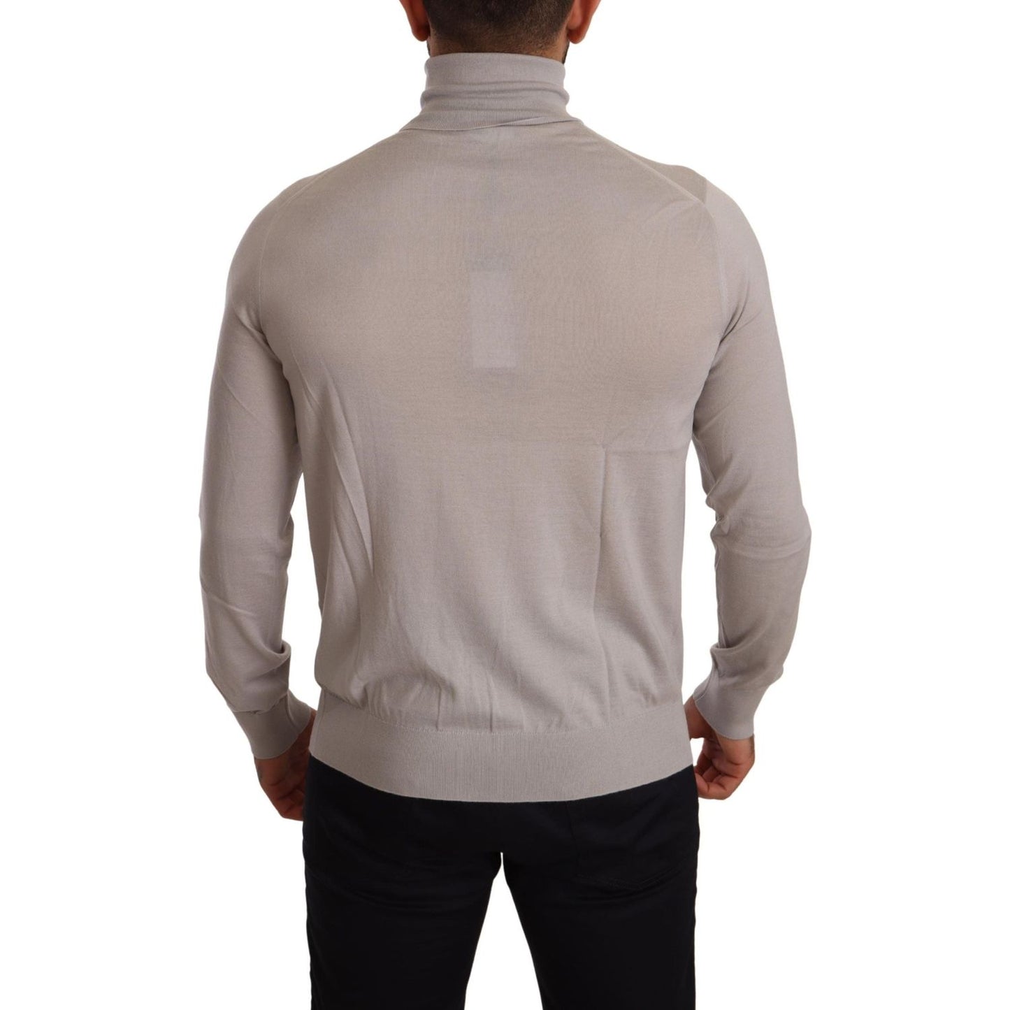 Dolce & Gabbana Gray Cashmere Turtleneck Pullover Sweater TSH6571 -48