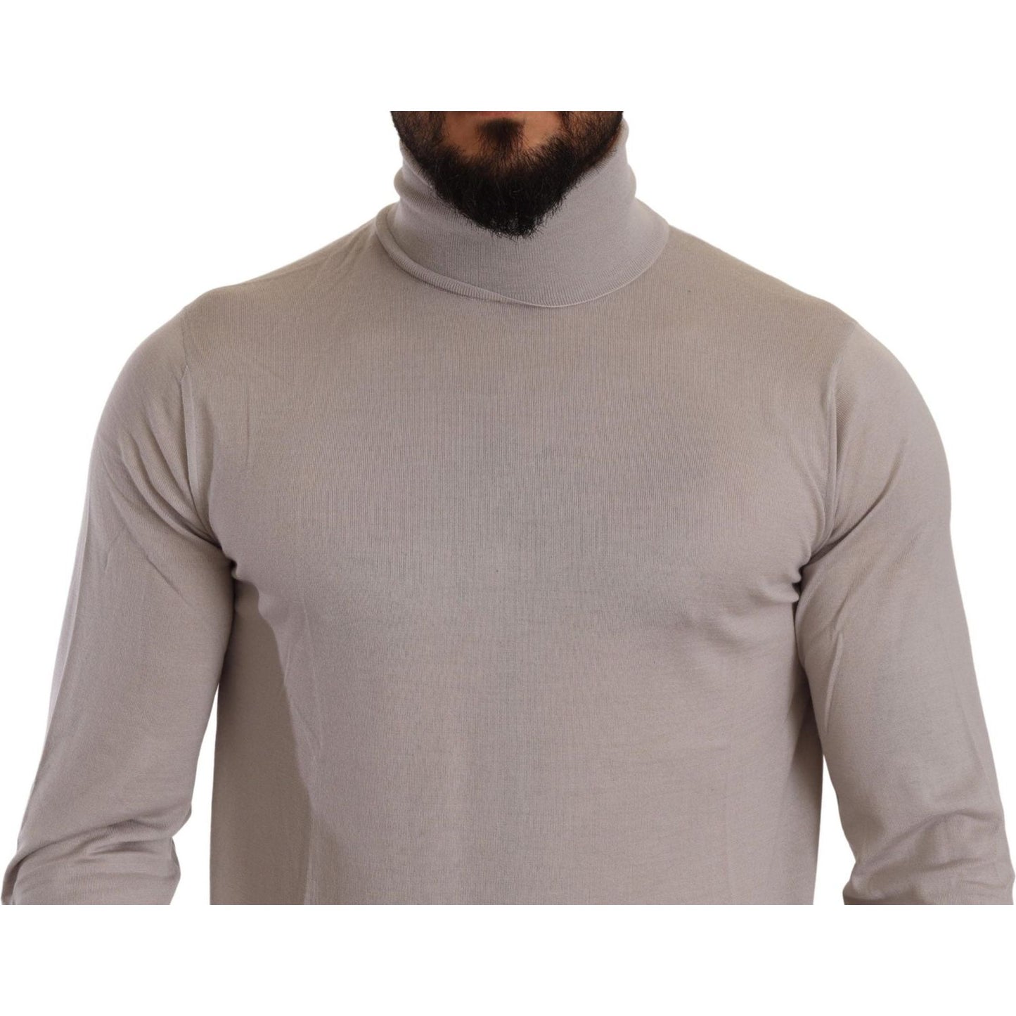 Dolce & Gabbana Gray Cashmere Turtleneck Pullover Sweater TSH6571 -48