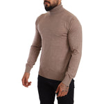 Dolce & Gabbana Brown Cashmere Turtleneck Pullover Sweater TSH6573 -50