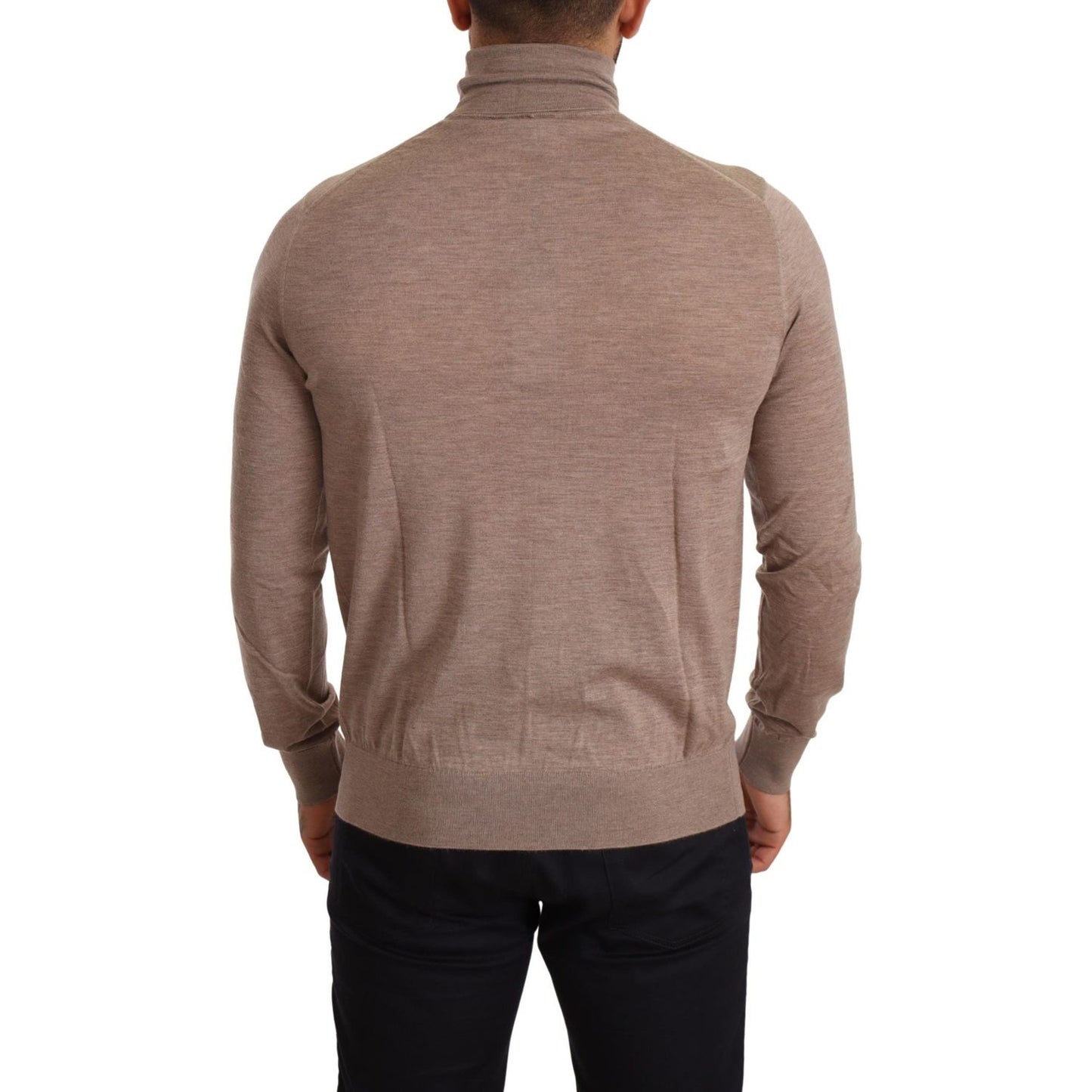 Dolce & Gabbana Brown Cashmere Turtleneck Pullover Sweater TSH6573 -50
