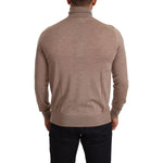 Dolce & Gabbana Brown Cashmere Turtleneck Pullover Sweater TSH6573 -50