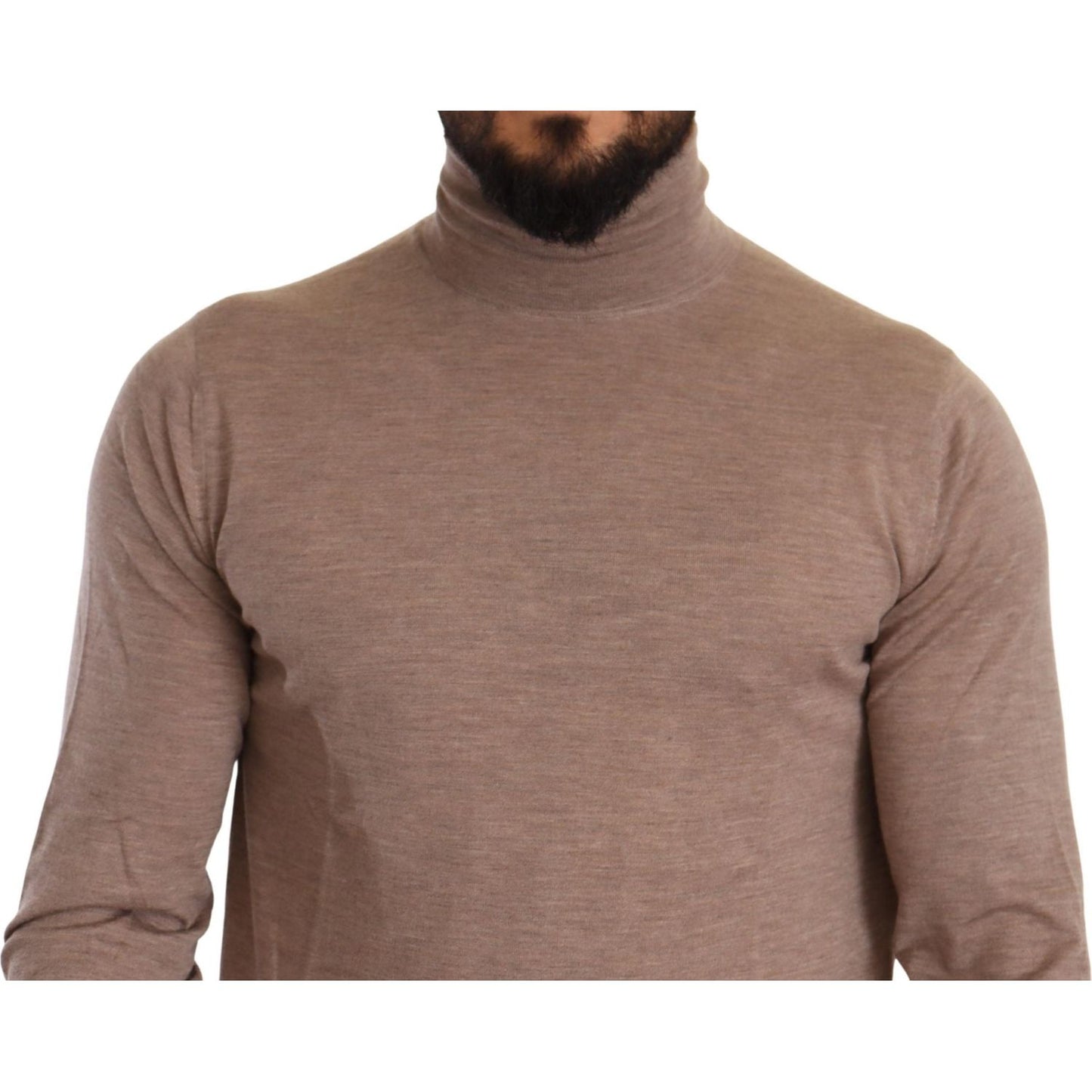 Dolce & Gabbana Brown Cashmere Turtleneck Pullover Sweater TSH6573 -50