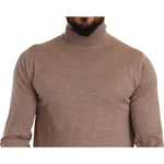Dolce & Gabbana Brown Cashmere Turtleneck Pullover Sweater TSH6573 -50