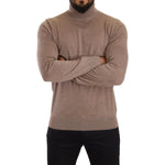 Dolce & Gabbana Brown Cashmere Turtleneck Pullover Sweater TSH6573 -50