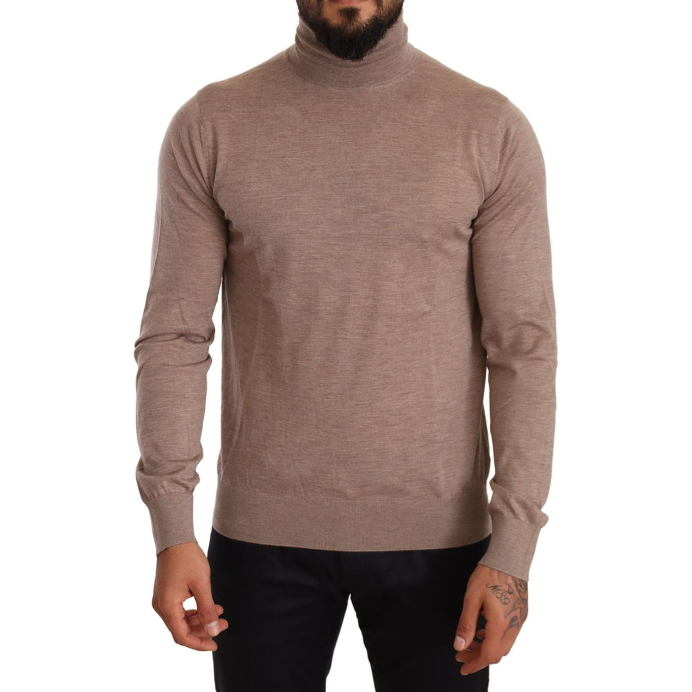 Dolce & Gabbana Brown Cashmere Turtleneck Pullover Sweater TSH6573 -50