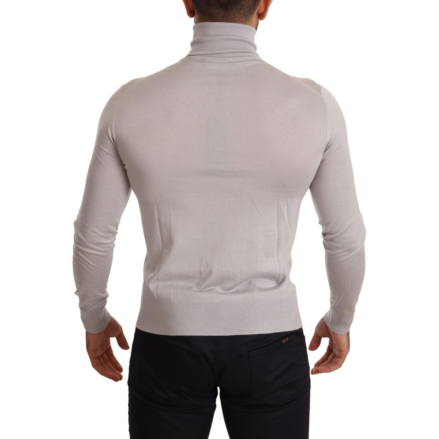 Dolce & Gabbana Gray Cashmere Turtleneck Pullover Sweater TSH6574 -46