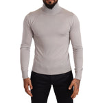 Dolce & Gabbana Gray Cashmere Turtleneck Pullover Sweater TSH6574 -46