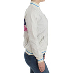 John Galliano White Mock Zip Cardigan Sweatshirt Sweater SIG12525-3