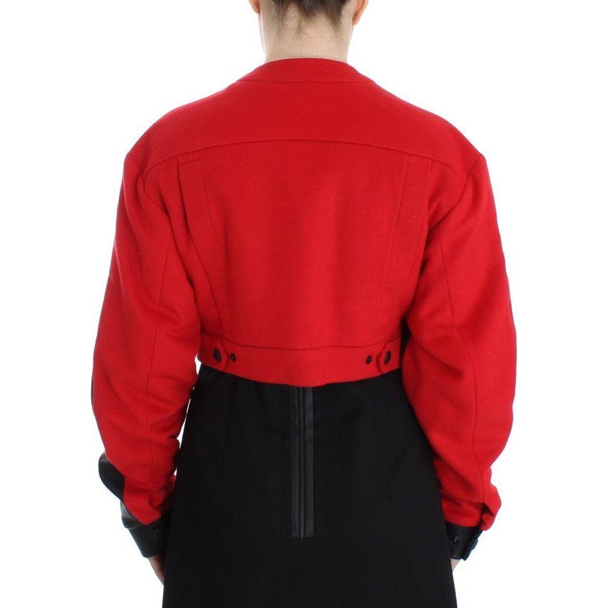 KAALE SUKTAE Black Short Croped Coat Bomber Jacket SIG12604-1