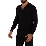 Dolce & Gabbana Black Cashmere Button Down Cardigan Sweater TSH7686 - 46