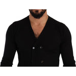 Dolce & Gabbana Black Cashmere Button Down Cardigan Sweater TSH7686 - 46